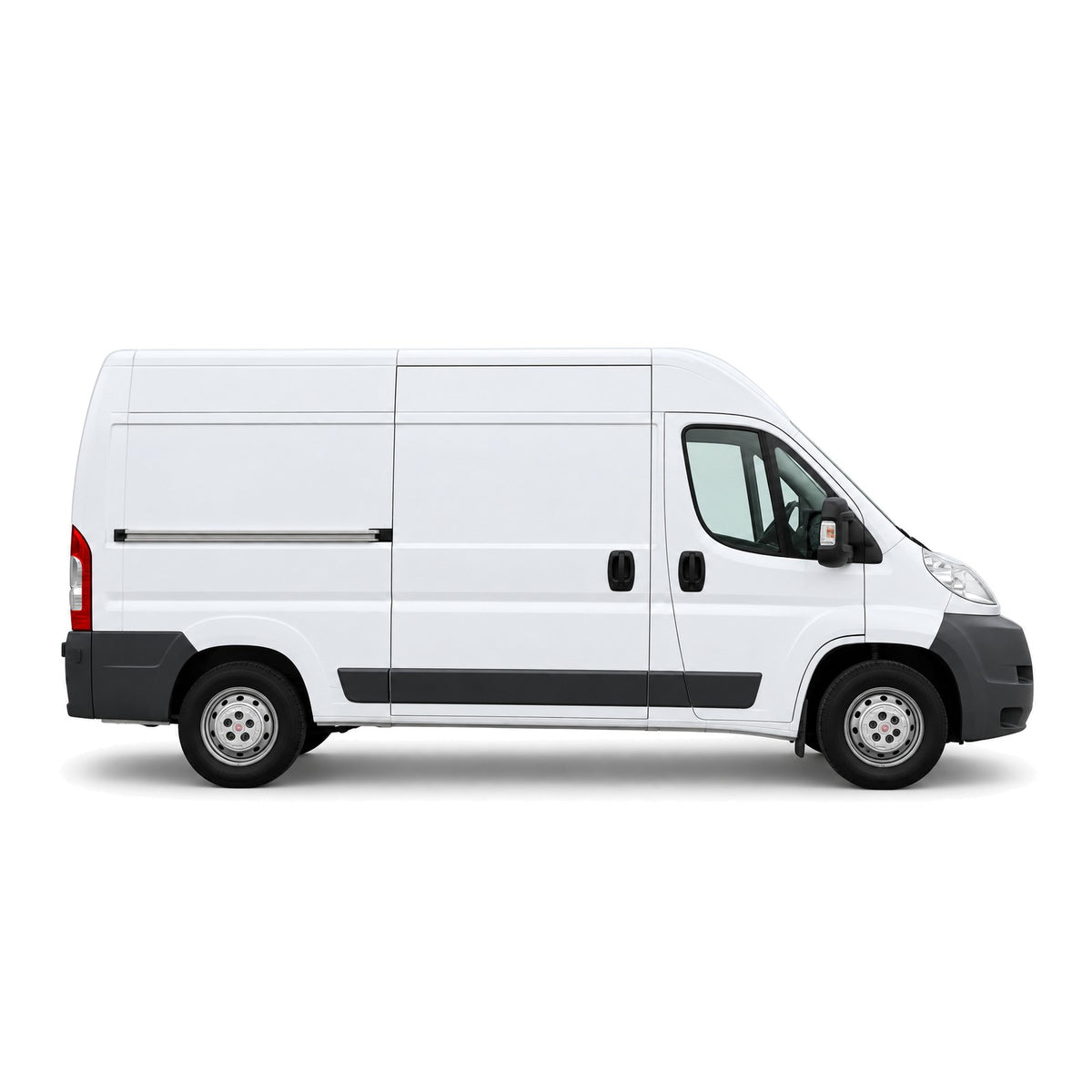 Fiat Ducato EasyMove Kastenwagen mieten in Muttenz bei Basel – Seitenansicht mit Schiebetür