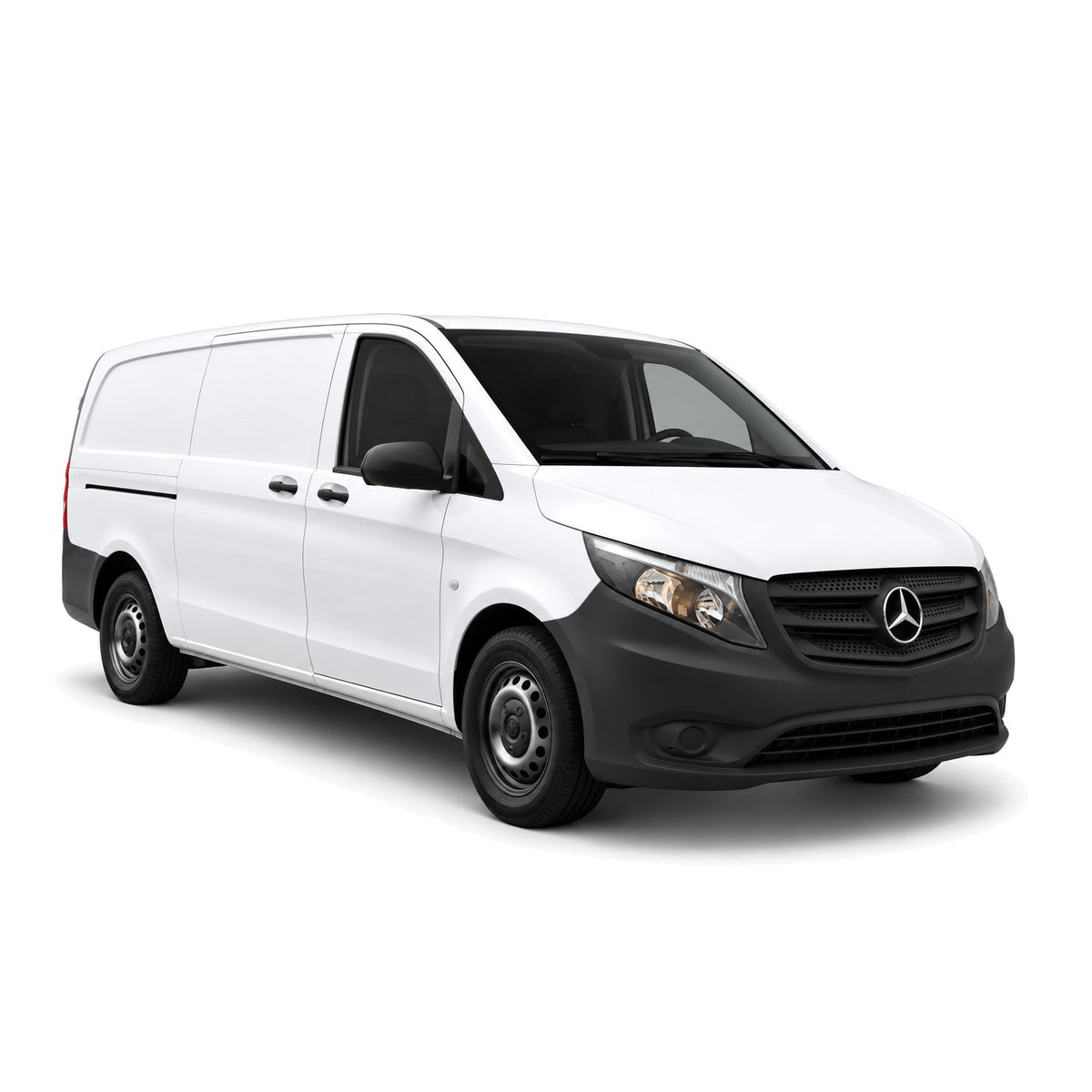 Mercedes Vito CityMover Kastenwagen (lang) mieten in Muttenz bei Basel – Frontansicht