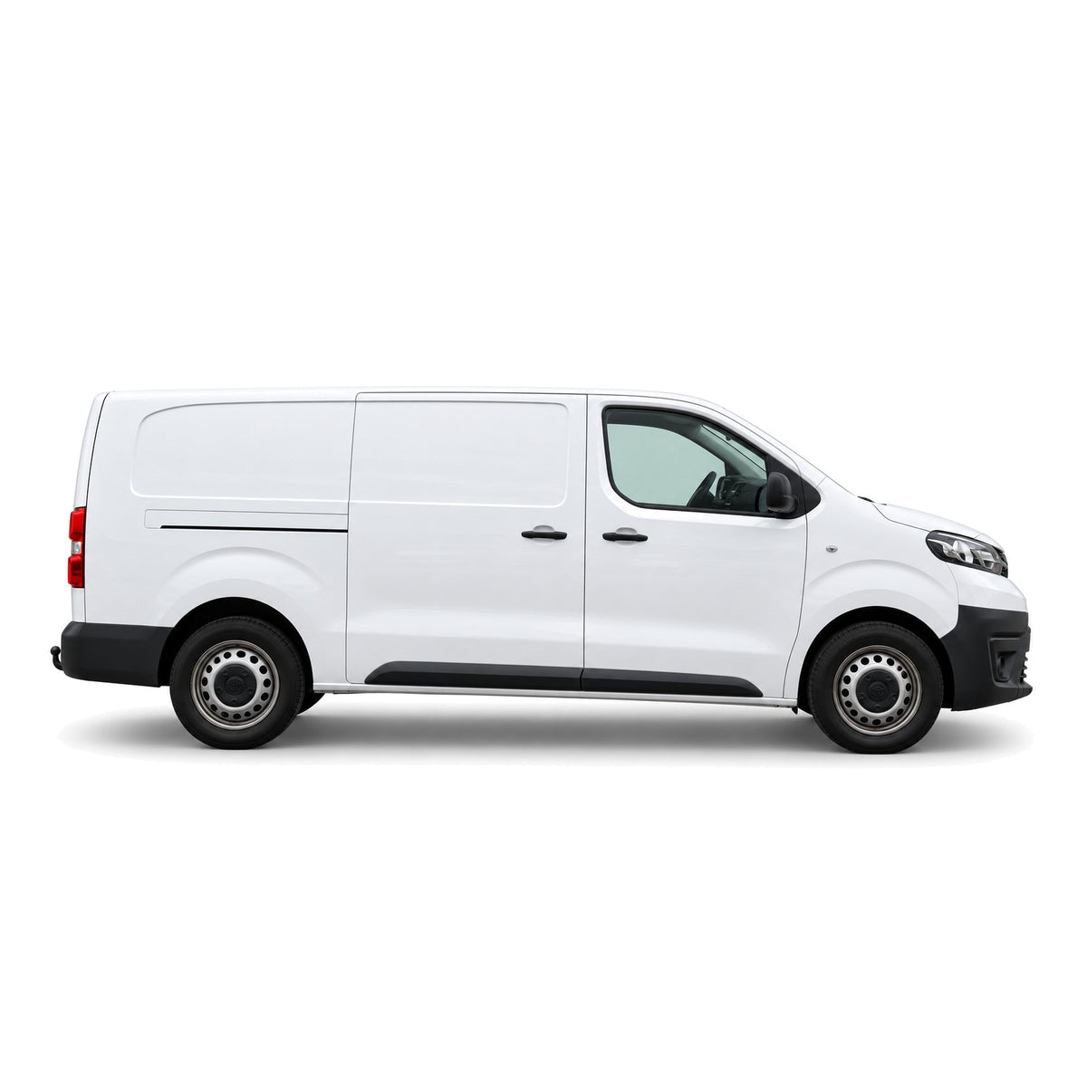 Toyota Proace Kastenwagen (lang) mieten in Muttenz bei Basel – Seitenansicht mit Schiebetür