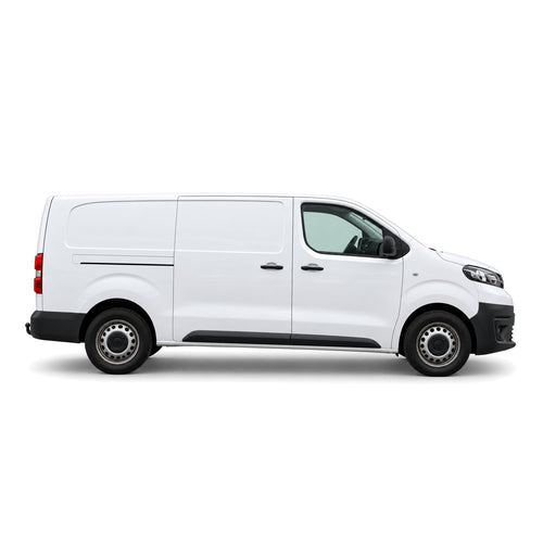 Toyota Proace Kastenwagen (lang) mieten in Muttenz bei Basel – Seitenansicht mit Schiebetür